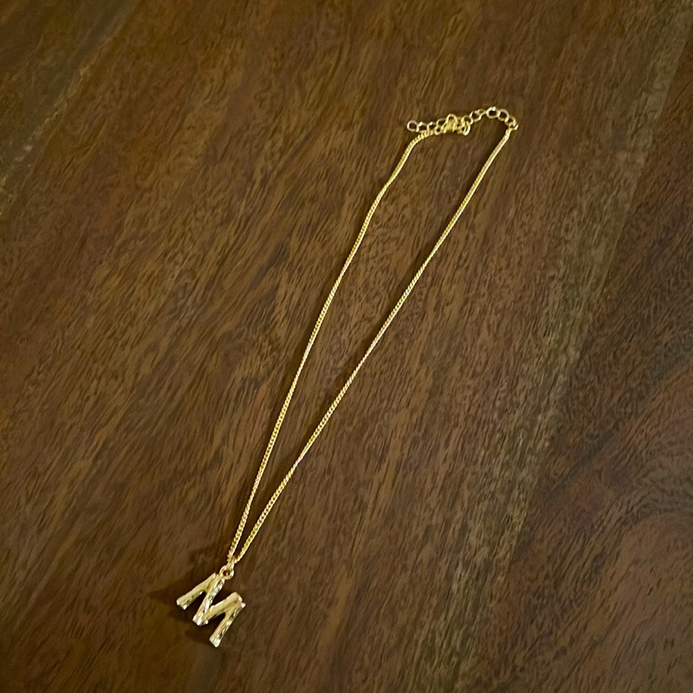 Gold Letter M Necklace